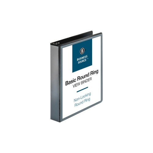 Business Source Round Ring View Binder