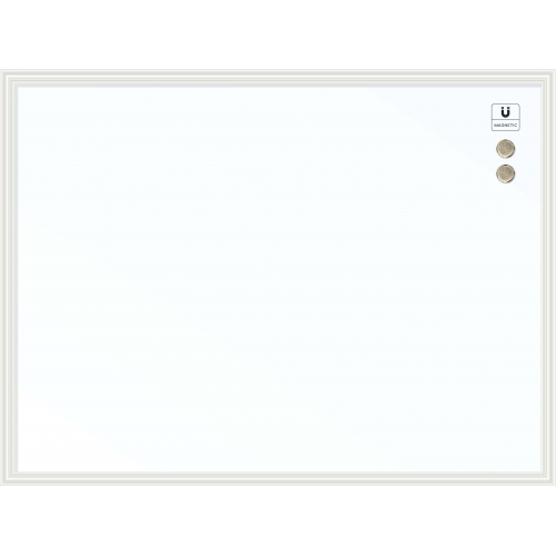 U Brands Magnetic Dry Erase Board, 40 x 30 Inches, White Decor Frame