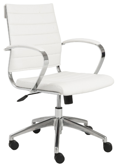 Euro Style White Axel Low Back Office Chair