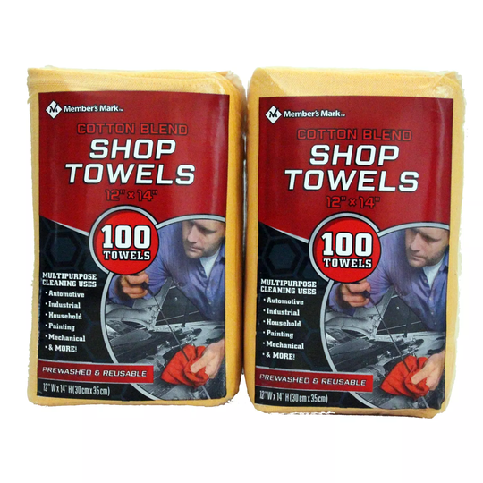 Member's Mark Shop Towels (200pk) Orange, 12" x 14"