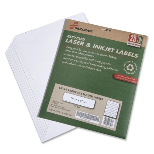 SKILCRAFT 7530-01-578-9297 Extra Large File Folder Label