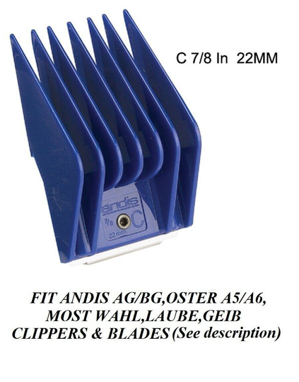 ANDIS UNIVERSAL ATTACHMENT GUIDE 7/8" 22mm COMB Fit AGC,Excel,Pulse ZR,MBG,BDC