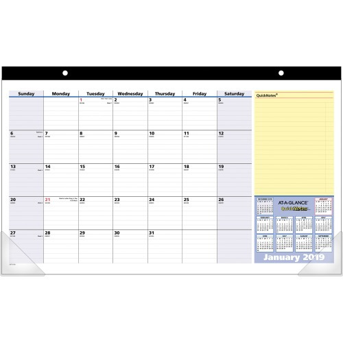 At-A-Glance QuickNotes Monthly Desk Pad