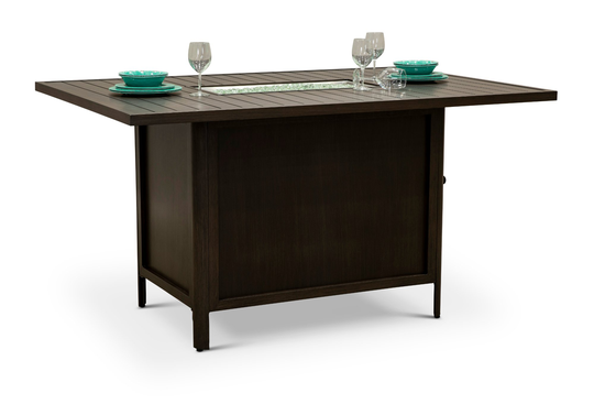 Adeline Patio Bar Height Fire Pit Table