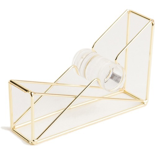 U Brands Tape Dipenser, Desktop Accessory, Vena Collection, Gold Metal (3235U06-24)