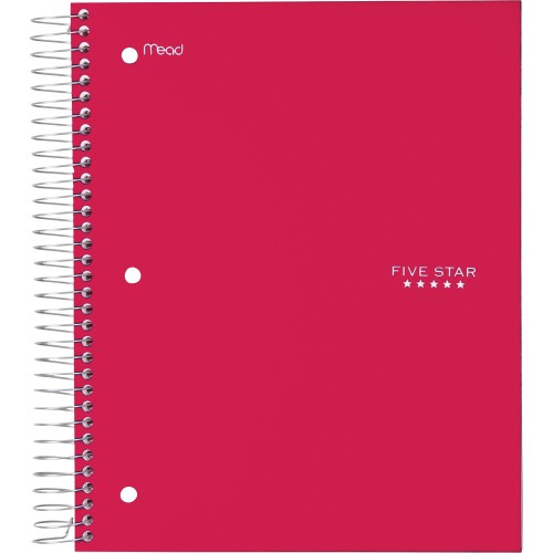 Five Star Wide Rule 5-subject Notebook