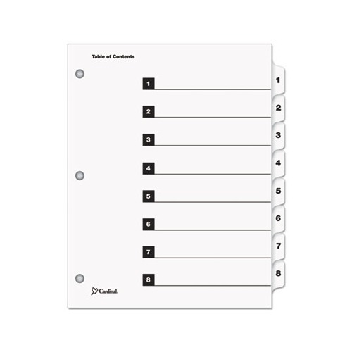 QuickStep OneStep Printable Table of Contents and Dividers