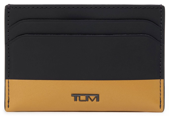 TUMI Nassau Black/Golden Brown Slim Card Case