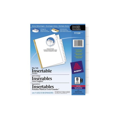 Avery Big Tab Insertable Dividers - Reinforced Gold Edge
