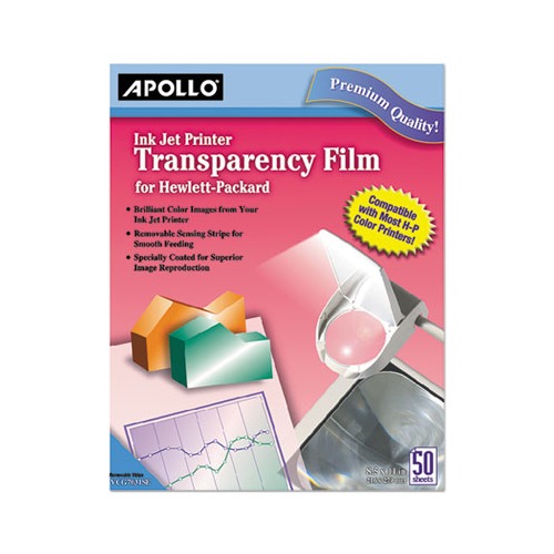Quick-Dry Color Inkjet Transparency Film w/Handling Strip