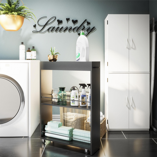 Trestle Black Laundry Cart