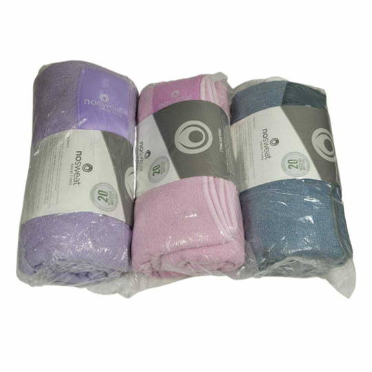 3 Pack - NoSweat Hot Yoga Micro-Fiber Mat Towel - Size 24" x 68"