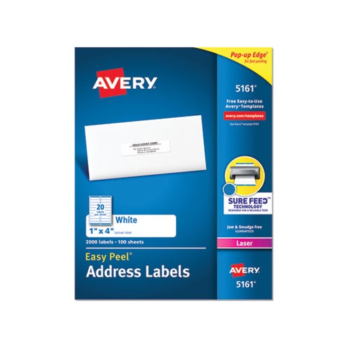 Easy Peel White Address Labels w/ Sure Feed Technology