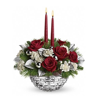 Teleflora's Sparkle of Christmas Glass Bowl Style# 12X100 - VASE ONLY