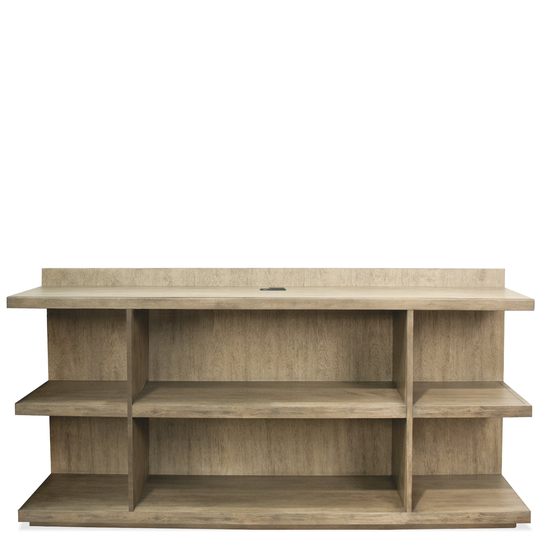 Perspectives Weathered Brown Peninsula Bookcase