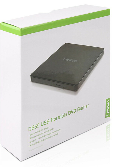 Lenovo DVD-Writer, Retail Pack, DVD±R/±RW Support, Slimline
