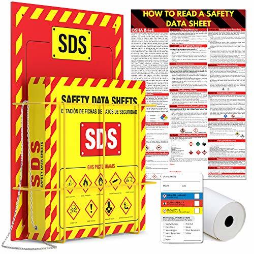 MSDS Wall Station - 3 Inch 3 Ring Material Safety Data Sheet Binder with SDS Wir