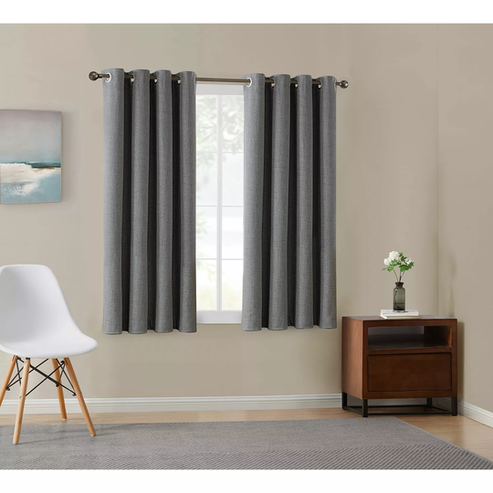 Total Blackout Window Panel Pairs-Grey 52x63