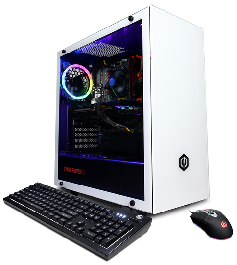 CyberPowerPC Gamer Xtreme White Gaming Desktop Intel i3-12100F 8GB RAM 500GB SSD, AMD Radeon RX 6500 XT