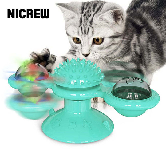 Windmill Cat Toy Turntable Teasing Interactive Cat Toys Interactive With Cat Scr