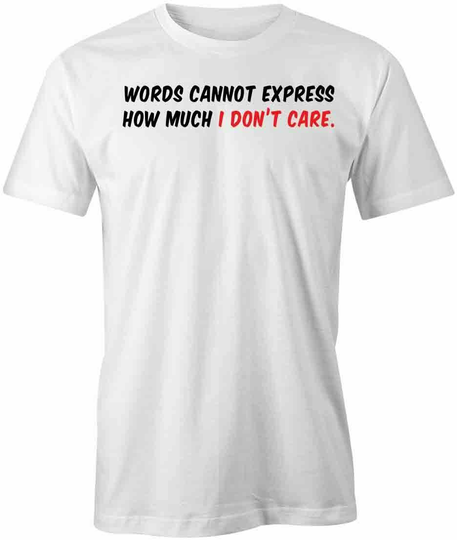 WORDS CANNOT EXPRESS TShirt Tee Short-Sleeved Cotton CLOTHING SARCASTIC S1WSA822