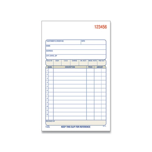 Two-Part Sales Book