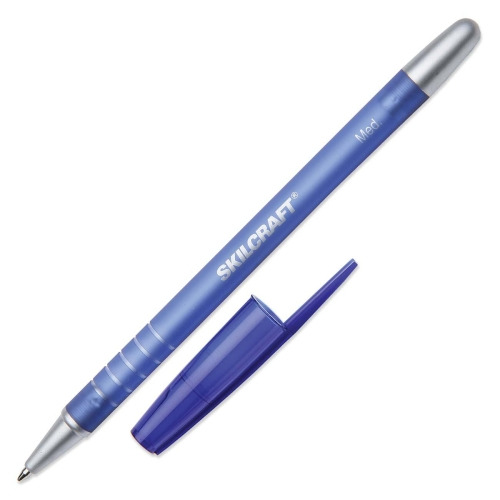 SKILCRAFT Rubberized Ballpoint Stick Pen