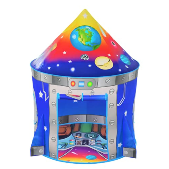 Rocket Kids Play Tent | Unique Space And Planet Design Tent For Boys A