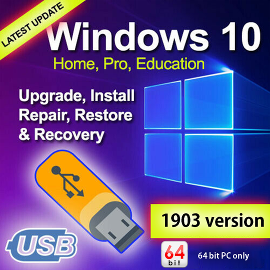 Windows 10 Home and Pro USB | Reinstall, Recover, Repair PC