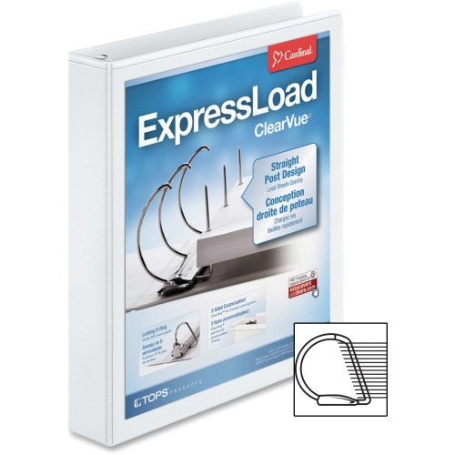 Cardinal ExpressLoad ClearVue Lock D-Ring Binder