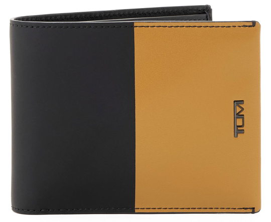 TUMI Nassau Black/Golden Brown Global Double Billfold