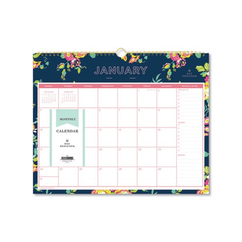 Day Designer Wirebound Wall Calendar