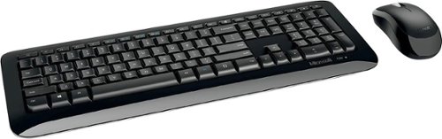 Microsoft - Desktop 850 Full-size Wireless Optical Keyboard and Mouse Bundle - Black