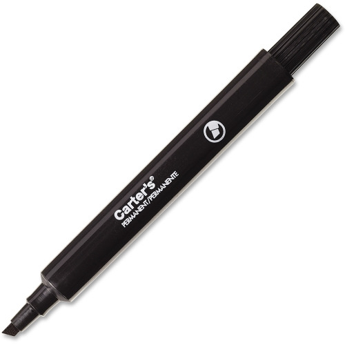 Carter's Permanent Markers, Large Desk-Style Size, Chisel Tip, Black Markers (27178)