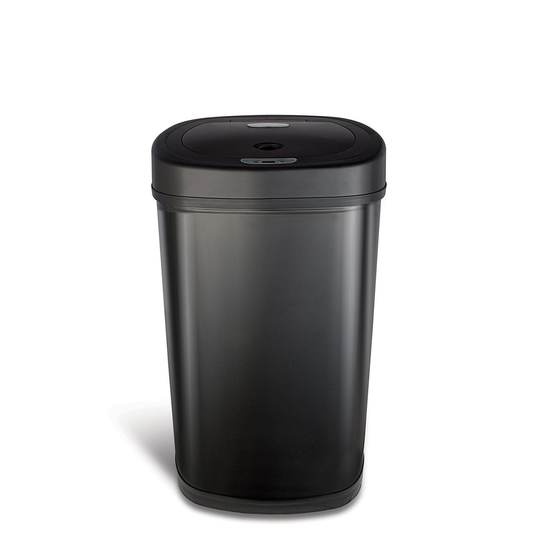 NineStars 13.2 Gallon Motion Sensor Trash Can, Black Stainless Steel