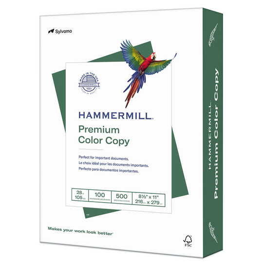 Hammermill - Color Copy Digital Paper, 28lb, 100 Bright, 8-1/2 x 11" - Ream