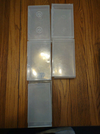 Set Of 10 Clear Video Cases For VHS Used