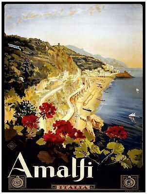 413.Amalfi Italian Travel Art Decoration POSTER.Graphics to decorate home office