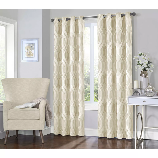 Eclipse Caprese Thermalayer Blackout Window Curtain Ivory - 52x84