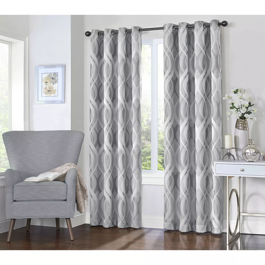Eclipse Caprese Thermalayer Blackout Window Curtain Silver - 52x84