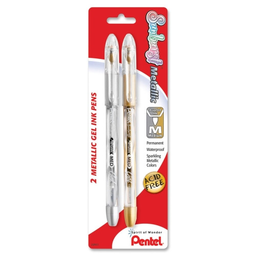 Pentel Arts Pentel Sunburst Metallic Color Permanent Gel Pens