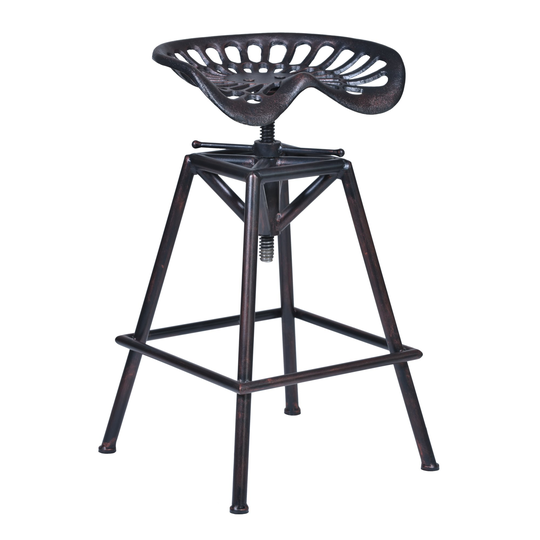 Osbourne Black Adjustable Metal Barstool