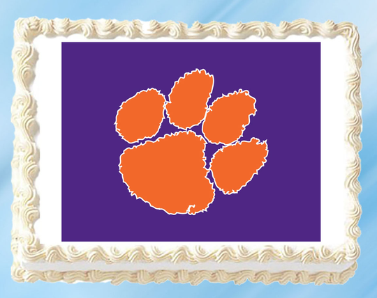 Clemson Tigers Edible Image Cake Topper Cupcake Topper 1/4 Sheet 8.5 x 11"