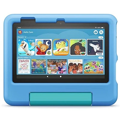 Amazon All-new Fire 7 Kids tablet, 7" display, ages 3-7, 16 GB, (2022 release), Blue