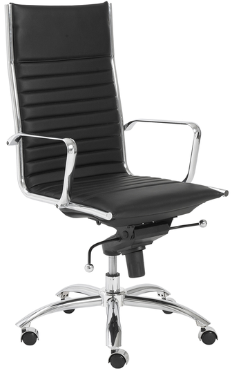 Euro Style Dirk Black High Back Office Chair