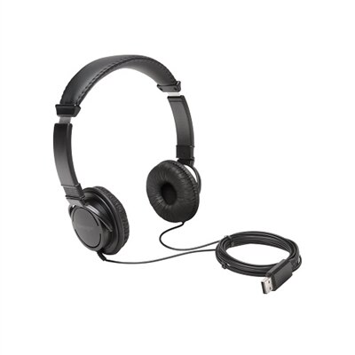 Kensington USB Hi-Fi Headphones - Headphones - on-ear - wired - Black