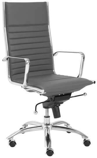 Euro Style Dirk Gray High Back Office Chair