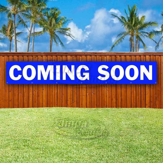 COMING SOON Advertising Vinyl Banner Flag Sign LARGE HUGE XXL SIZES