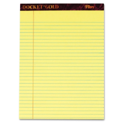 TOPS Docket Gold Legal Pads - Letter