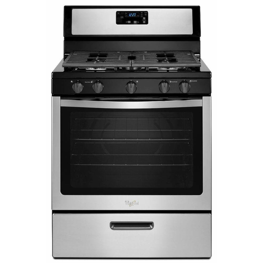 Whirlpool 5.1 cu ft Gas Range - Stainless Steel